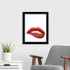 imageThe Novogratz Kiss II White Framed Art Print 15quotx18quotx1quotBlack Frame