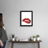 imageThe Novogratz Kiss II White Framed Art Print 15quotx18quotx1quotBlack Frame