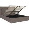 imageNovogratz Her Majesty Lift Up Storage Bed Frame Queen Light Gray Linen