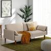 imageNovogratz Markham 805quot Futon Sofa Bed with 2 Attached Cushions Sand Basket Weave