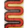 imageNovogratz Retro Collection Retro Wave Shag Area Rug 20quot x 30quot MulticolorRed