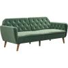 imageNovogratz Tallulah Memory Foam Futon Blue VelvetLight Green
