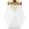 imageNovogratz x Globe Chelsea 1Light Flush Mount Ceiling Light Soft Matte Brass Opal Glass Shade61097Matte Brass