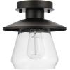 imageNovogratz x Globe Chelsea 1Light Flush Mount Ceiling Light Soft Matte Brass Opal Glass Shade61097OilRubbed Bronze