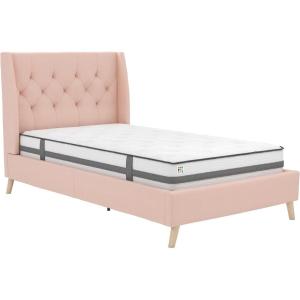 imageNovogratz Her Majesty Tufted Upholstered Bed Frame Full Pink LinenPink