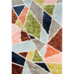 imageNovogratz Retro Collection Prism Shag Area Rug 20quot x 30quot MulticolorRectangular