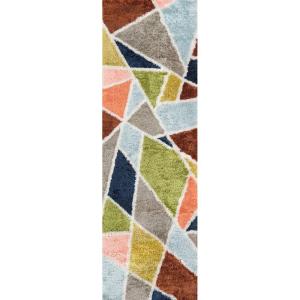 imageNovogratz Retro Collection Prism Shag Area Rug 20quot x 30quot MulticolorRunner