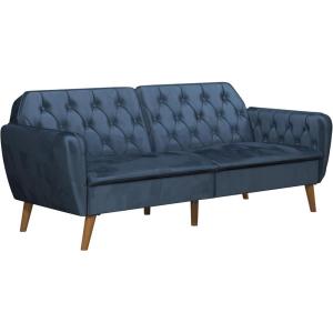 imageNovogratz Tallulah Memory Foam Futon Blue VelvetBlue