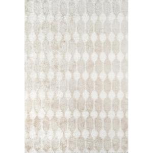 imageNovogratz by Momeni Retro Collection Stockings Shag Area Rug 20quot x 30quot TaupeTaupe