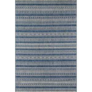 imageNovogratz by Momeni Villa Collection Tuscany Indoor Outdoor Blue Area Rug 20quot x 30quot Sized Mat for Pool Patio Porch Entryway Balcony and BathroomBlue