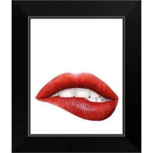 imageThe Novogratz Kiss II White Framed Art Print 15quotx18quotx1quotBlack Frame