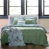 imageNovogratz By Utica Corbel 150 Thread Count 100 Cotton Soft Comfortable Cozy Bold Easy Care Geometric Textured Clip Jacquard Comforter Set Sage FullQueenGreen