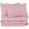 imageNovogratz By Utica Corbel 150 Thread Count 100 Cotton Soft Comfortable Cozy Bold Easy Care Geometric Textured Clip Jacquard Comforter Set Sage FullQueenPink