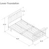 imageNovogratz Bright Pop Metal Twin Bed Frame with Headboard Adjustable Height for Underbed Storage Metal Slats Included Twin WhiteBlack