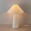 imageGLOBE Novogratz x 18quot Ceramic Table Lamp Matte Cream OffWhite Tapered Fabric Shade inLine Rocker Switch 5 Ft Clear Cord Home Office Desk Living RoomMatte Cream