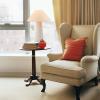 imageGLOBE Novogratz x 18quot Ceramic Table Lamp Matte Cream OffWhite Tapered Fabric Shade inLine Rocker Switch 5 Ft Clear Cord Home Office Desk Living RoomMatte Cream