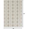 imageNovogratz by Momeni Malmo Diamond Polyester Ivory Area Rug 23quot X 76quot Runner8 x 10 Rectangular