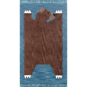 imageNovogratz by Momeni Atticus Teddy Hand Made Wool Navy Area Rug 3 X 5Navy