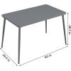 imageNovogratz Poolside Gossip April 50quot x 29quot Rectangular IndoorOutdoor Dining Table CharcoalCharcoal