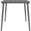 imageNovogratz Poolside Gossip April 50quot x 29quot Rectangular IndoorOutdoor Dining Table CharcoalCharcoal