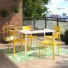 imageNovogratz Poolside Gossip April 50quot x 29quot Rectangular IndoorOutdoor Dining Table CharcoalWhite