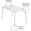 imageNovogratz Poolside Gossip April 50quot x 29quot Rectangular IndoorOutdoor Dining Table CharcoalWhite
