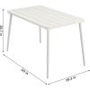 imageNovogratz Poolside Gossip April 50quot x 29quot Rectangular IndoorOutdoor Dining Table CharcoalWhite