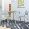 imageNovogratz Poolside Gossip June OutdoorIndoor Stacking Dining Chairs 2Pack Light GrayLight Gray