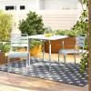 imageNovogratz Poolside Gossip June OutdoorIndoor Stacking Dining Chairs 2Pack Light GrayLight Gray