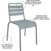 imageNovogratz Poolside Gossip June OutdoorIndoor Stacking Dining Chairs 2Pack Light GrayLight Gray