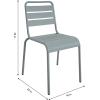 imageNovogratz Poolside Gossip June OutdoorIndoor Stacking Dining Chairs 2Pack Light GrayLight Gray