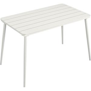 imageNovogratz Poolside Gossip April 50quot x 29quot Rectangular IndoorOutdoor Dining Table CharcoalWhite