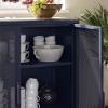 imageNovogratz Channing 2 Door Accent CabinetMesh Metal Locker NavyNavy