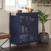 imageNovogratz Channing 2 Door Accent CabinetMesh Metal Locker NavyNavy