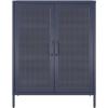 imageNovogratz Channing 2 Door Accent CabinetMesh Metal Locker NavyNavy