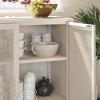 imageNovogratz Channing 2 Door Accent CabinetMesh Metal Locker NavyParchment