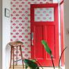 imageNovogratz x Tempaper Red Painted Lips Removable Peel and Stick Wallpaper 205 in X 165 ft Made in the USA