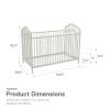imageNovogratz Bushwick Metal Crib with Adjustable Mattress Height Off White