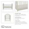 imageNovogratz Bushwick Metal Crib with Adjustable Mattress Height Off White