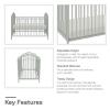 imageNovogratz Bushwick Metal Crib with Adjustable Mattress Height Olive