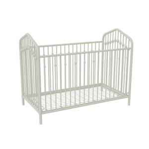 imageNovogratz Bushwick Metal Crib with Adjustable Mattress Height Off White