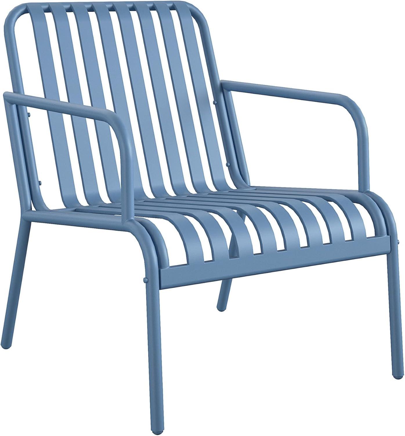 imageNovogratz Poolside Gossip Ola 4 Piece All Steel Conversation Set French BlueFrench Blue