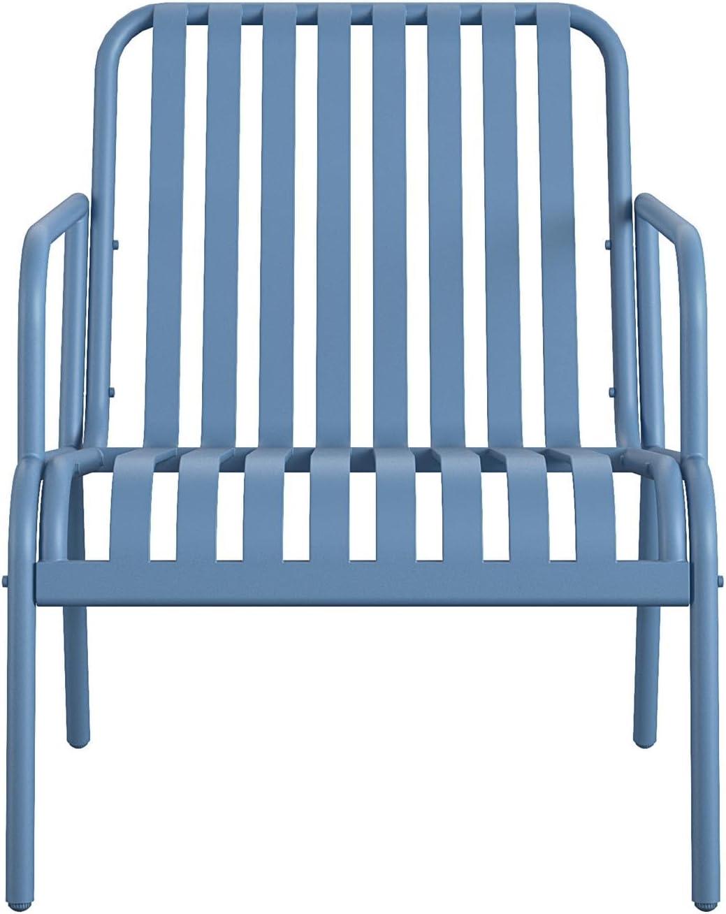 imageNovogratz Poolside Gossip Ola 4 Piece All Steel Conversation Set French BlueFrench Blue