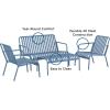 imageNovogratz Poolside Gossip Ola 4 Piece All Steel Conversation Set French BlueFrench Blue