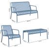 imageNovogratz Poolside Gossip Ola 4 Piece All Steel Conversation Set French BlueFrench Blue