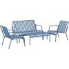 imageNovogratz Poolside Gossip Ola 4 Piece All Steel Conversation Set French BlueFrench Blue