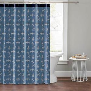 imageZebras in Love 100 Cotton Lightweight Top Buttonhole Machine Washable Easy Care Decorative Shower Curtain for Bathroom Blue 72quot W x 72quot L