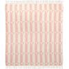 imageWaverly Tile Soft Cozy Decorative Geometric Chevron Fringe Lightweight ampamp Breathable Throw for Sofa or Couch Pink 50W x 60L