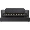 imageNovogratz 4243439N Daybed and Trundle Twin Over Twin Grey Velvet