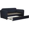 imageNovogratz 4243639N Daybed and Trundle Twin Over Twin Blue Velvet
